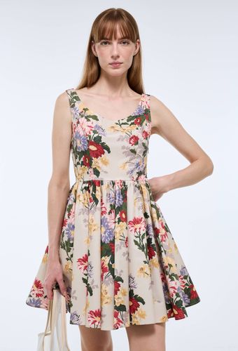 Robe courte imprimée à bretelles en coton BIO GOTS - MONOPRIX - Modalova
