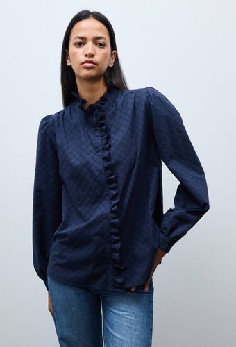 Blouse manches longues brodée en coton - MONOPRIX - Modalova