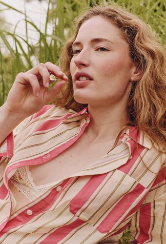 Chemise manches longues rayée en coton BIO GOTS - MONOPRIX - Modalova