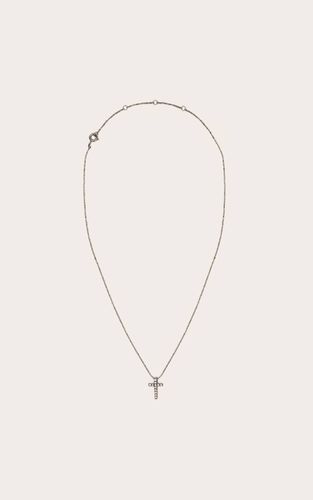 Silver Collier Croix Délicat Orné De Diamants - PrettyLittleThing - Modalova