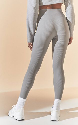 Grey Marl Legging Côtelé Basique À Contours Structurés | Taille XL - PrettyLittleThing - Modalova