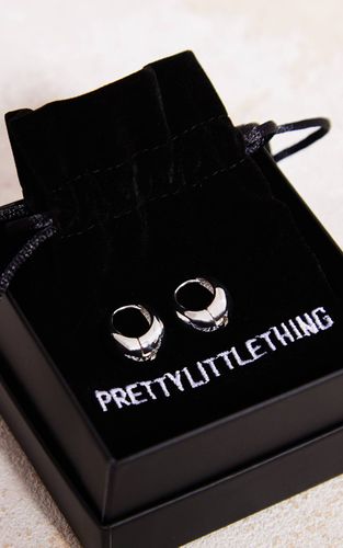 Silver Boucles D'oreilles Créoles Goutte Plaquées Or Véritable - PrettyLittleThing - Modalova