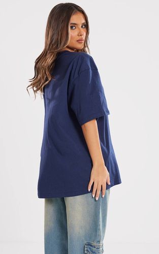 Dark Blue T-shirt Boxy Oversize | Taille XS - PrettyLittleThing - Modalova