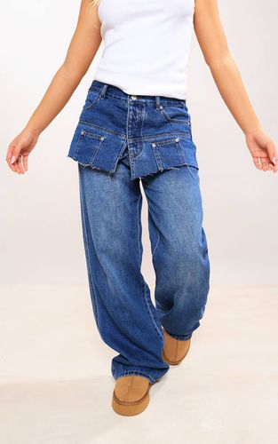 Jean Large À Poches Apparentes Et Construction Superposée | Taille 32 - PrettyLittleThing - Modalova