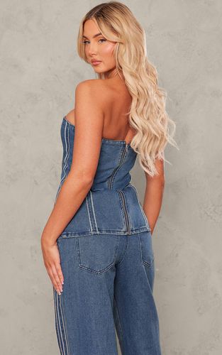 Top Corset À Lacer Avec Détails Rayures Brutes | Taille 42 - PrettyLittleThing - Modalova