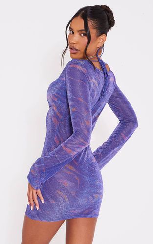 Purple Robe De Plage Mini En Mesh Lurex À Imprimé Tigre | Taille 32 - PrettyLittleThing - Modalova