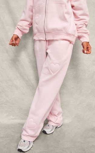 Baby Pink Jogging Large À Cœurs Gaufrés | Taille XL - PrettyLittleThing - Modalova