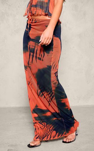 Jupe Longue Taille Basse En Mesh À Imprimé Abstrait | Taille 34 - PrettyLittleThing - Modalova