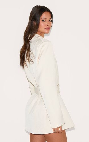 Almond Robe Blazer Structurée À Ceinture | Taille 32 - PrettyLittleThing - Modalova