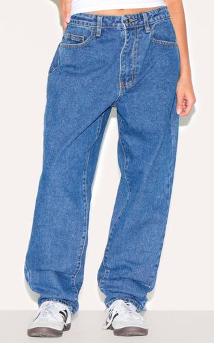 Dark Blue Jean Mom Taille Haute Petite | Taille 32 - PrettyLittleThing - Modalova