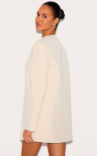 Almond Robe Blazer Tissée Oversize À Col Rond | Taille 36 - PrettyLittleThing - Modalova