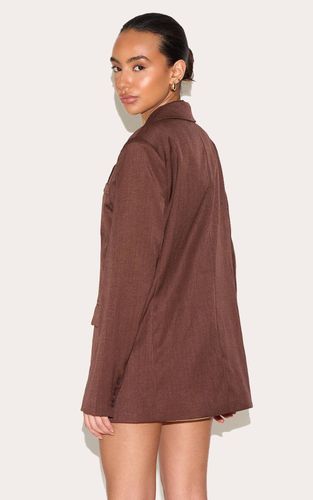 Deep Chocolate Blazer Oversize Petite Taille | Taille 32 - PrettyLittleThing - Modalova