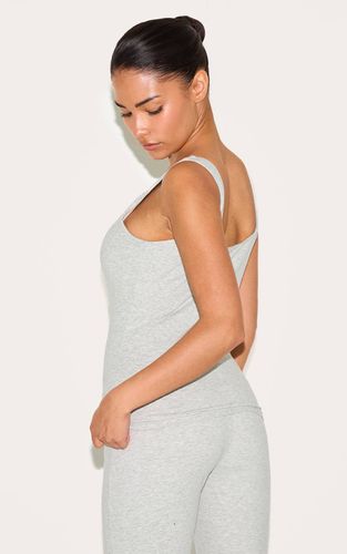 Grey Marl Brassière De Sport Longue Sculptante Rembourrée Petite | Taille Large - PrettyLittleThing - Modalova