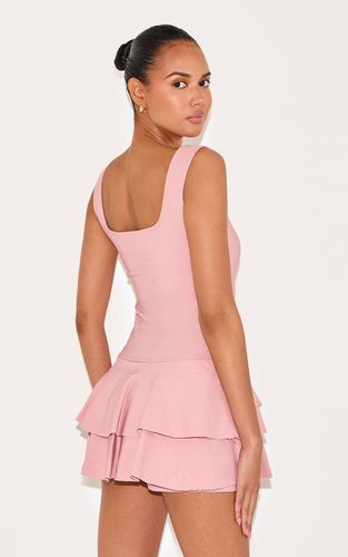 Baby Pink Combi-short Jupe-short Plissée En Tissu Extensible | Taille 42 - PrettyLittleThing - Modalova