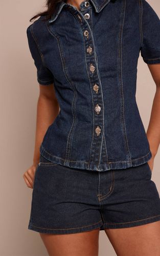 Short Mini En Denim Petite | Taille 42 - PrettyLittleThing - Modalova