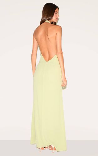Pale Lime Robe Longue En Mousseline Avec Détail Torsadé | Taille 44 - PrettyLittleThing - Modalova