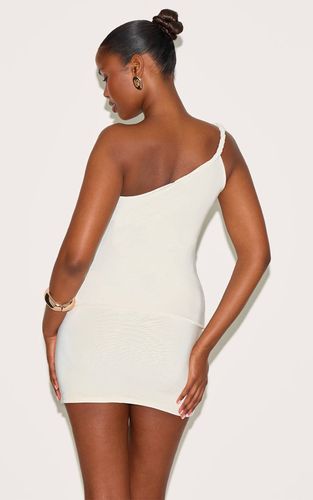 Almond Haut Long À Une Épaule Avec Détail Torsadé En Double Couche Slinky | Taille 42 - PrettyLittleThing - Modalova