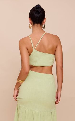 Pale Lime Brassière Courte À Torsade Frontale Assortie | Taille 42 - PrettyLittleThing - Modalova