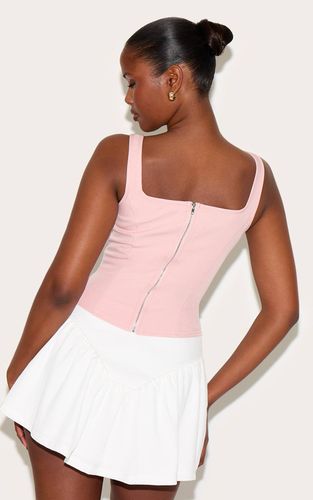 Pale Pink Corset Long À Baleines Avec Ourlet Plongeant | Taille 42 - PrettyLittleThing - Modalova
