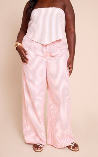 Pantalon Large Taille Mi-haute Grande Taille | Taille 44 - PrettyLittleThing - Modalova