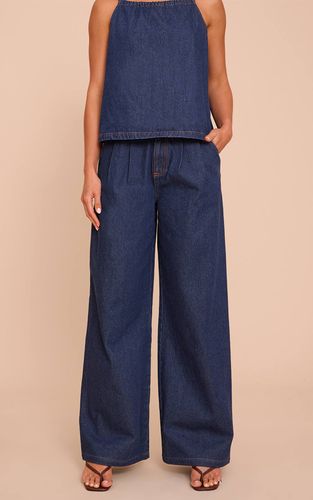Jean Large Plissé Taille Haute | Taille 32 - PrettyLittleThing - Modalova