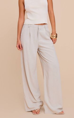 Pebble Pantalon Droit Ajusté Aspect Lin | Taille 32 - PrettyLittleThing - Modalova