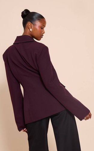 Chocolate Plum Blazer À Taille Cintrée Et Col À Revers Pointus | Taille 42 - PrettyLittleThing - Modalova