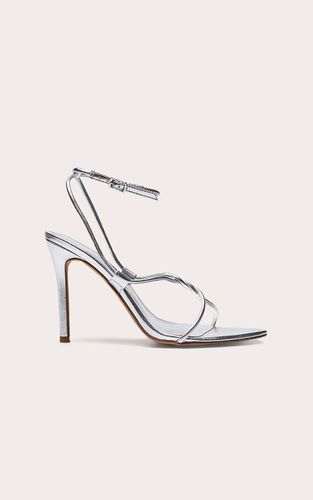 Silver Sandales À Talons Bout Pointu Avec Lanières Torsadées En Synthétiquecuir | Taille 38 - PrettyLittleThing - Modalova