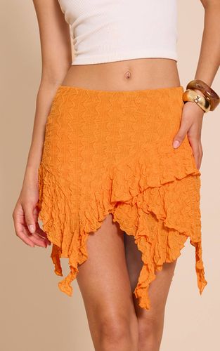 Mini-jupe En Jersey Texturé Transparent À Ourlet Mouchoir | Taille 36 - PrettyLittleThing - Modalova