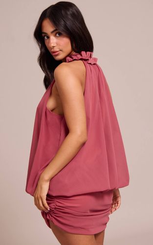 Deep Pink Robe À Col Volantée Petite Taille | Taille 32 - PrettyLittleThing - Modalova