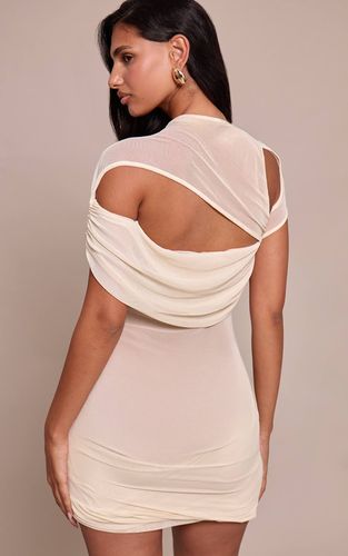 Almond Robe Moulante En Double Maille Avec Détail Torsadé | Taille 42 - PrettyLittleThing - Modalova