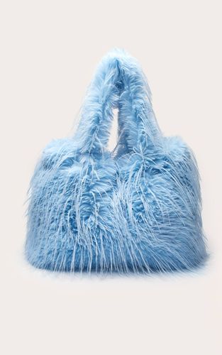 Baby Blue Sac Cabas À Synthétique Pelucheuse - PrettyLittleThing - Modalova