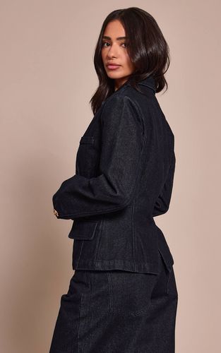 Blazer En Jean Boutonné Petite | Taille 42 - PrettyLittleThing - Modalova