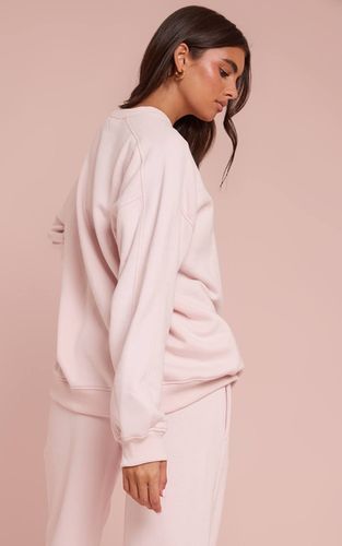 Baby Pink Sweat-shirt Col Rond Avec Logo Plt En Relief | Taille Medium - PrettyLittleThing - Modalova