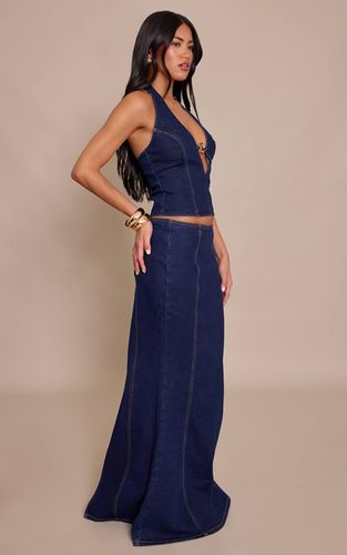 Jupe Longue En Denim Style Queue De Poisson | Taille 32 - PrettyLittleThing - Modalova