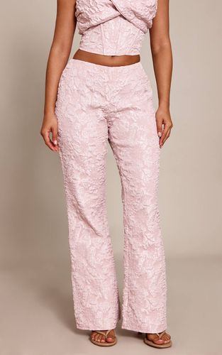 Baby Pink Pantalon Évasé À Taille Nouée Imprimé Petite | Taille 36 - PrettyLittleThing - Modalova