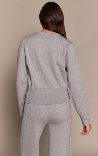 Grey Marl Cardigan En Maille Compacte Douce Avec Détail De Patte De Boutonnage | Taille XS - PrettyLittleThing - Modalova