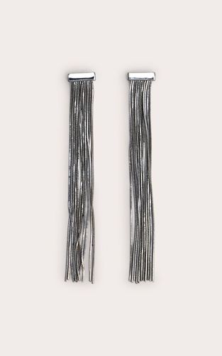 Silver Boucles D'oreilles Cascade De Chaînes À Barre - PrettyLittleThing - Modalova