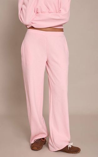 Baby Pink Pantalon Droit Côtelé Brossé À Taille Élastique | Taille 42 - PrettyLittleThing - Modalova