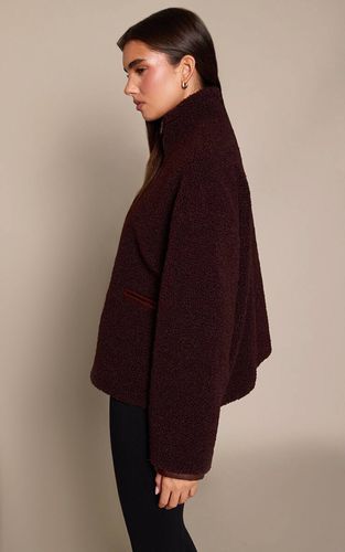 Chocolate Plum Polaire Demi-zip | Taille 42 - PrettyLittleThing - Modalova