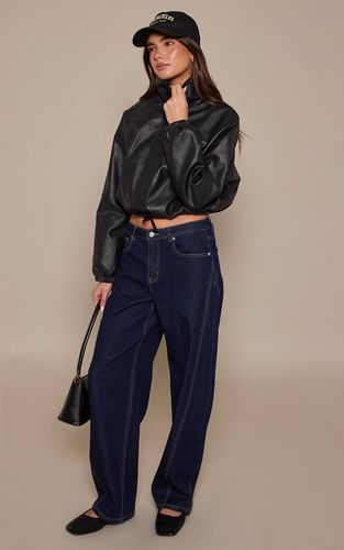 Jean Barrel Taille Mi-haute Stretch | Taille 42 - PrettyLittleThing - Modalova