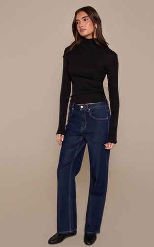 Jean Droit Taille Haute En Denim Stretch | Taille 42 - PrettyLittleThing - Modalova
