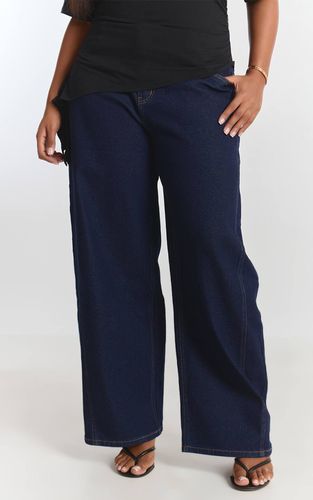 Jean Barrel Taille Mi-haute Stretch Grande Taille | Taille 46 - PrettyLittleThing - Modalova