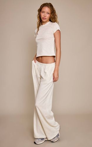 Grey Marl Pantalon Large Décontracté À Texture Douce Et Jambe Ample | Taille 42 - PrettyLittleThing - Modalova
