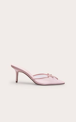 Baby Pink Mule À Détail Nœud En Mesh | Taille 41 - PrettyLittleThing - Modalova