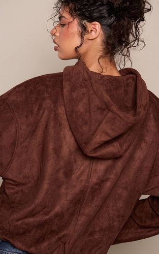 Dark Chocolate Veste À Casynthétiqueche En Synthétique | Taille XS - PrettyLittleThing - Modalova