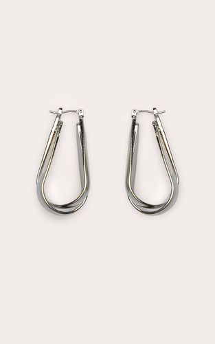 Silver Boucles D'oreilles Créoles Superposées Lisses - PrettyLittleThing - Modalova