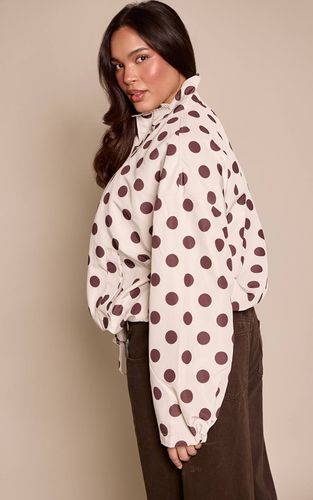 White Polkadot Veste Boutonnée À Pois Grande Taille | Taille XL - PrettyLittleThing - Modalova