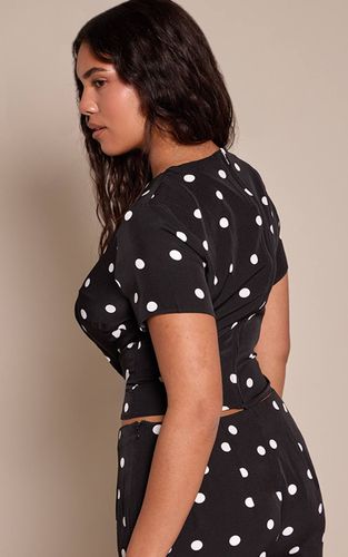 White Polkadot Haut Coordonné Blanc À Pois Shape | Taille 36 - PrettyLittleThing - Modalova
