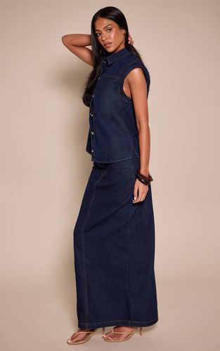 Jupe Longue En Denim Coupe Trapèze Tall | Taille 36 - PrettyLittleThing - Modalova